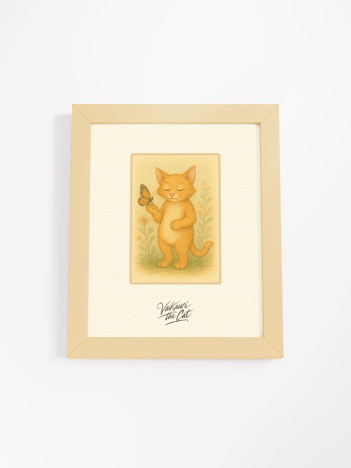 Vaikauri the Cat - Framed Matte Artprint product image (1)
