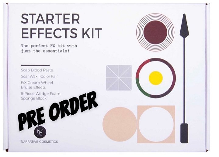 Pre order* NARRATIVE COSMETICS STARTER EFFECTS PROFESSIONAL SFX MAKEUP KIT WITH APPLICATORS product image (1)