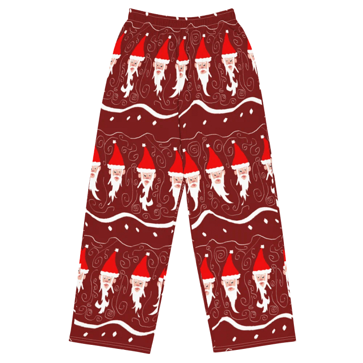 Bearded Santa Pattern Wide Leg Pants product image (2)
