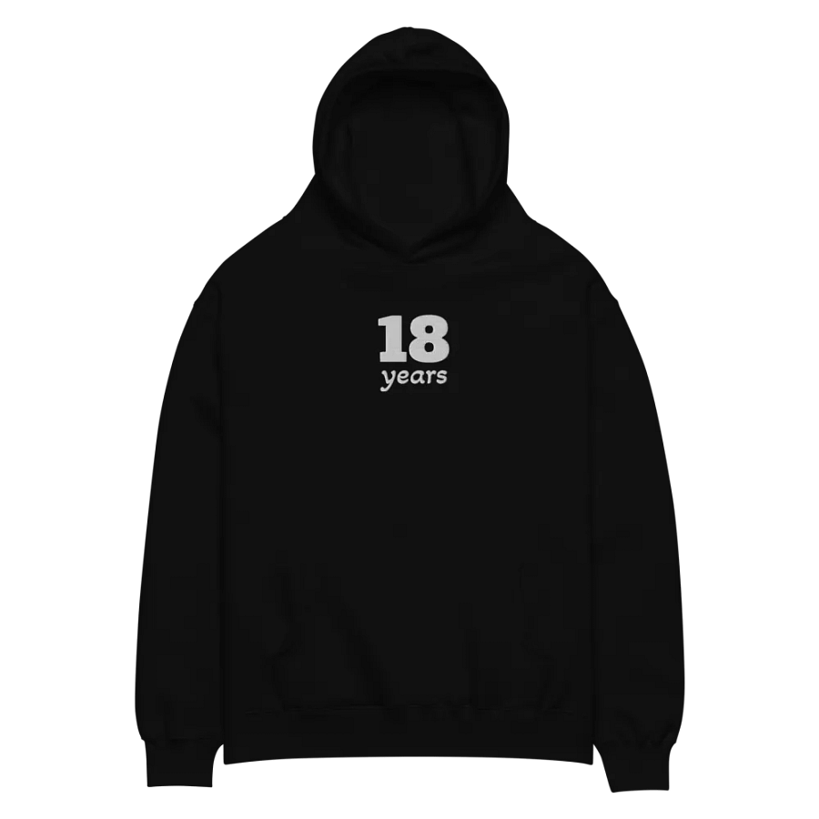 18 Years Anniversary or Age Embroidered Unisex Oversized Hoodie product image (2)