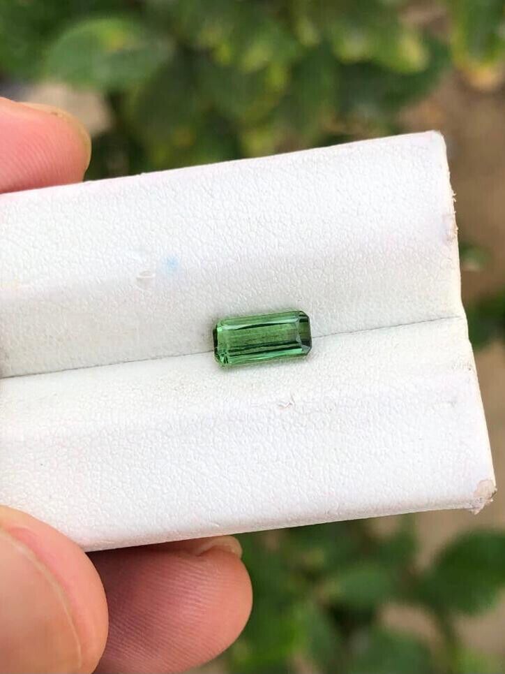 TOURMALINE GREEN COLOR EMERALD CUT FOR RING FATHER'S DAY GIFT, 1.10 CARATS product image (7)