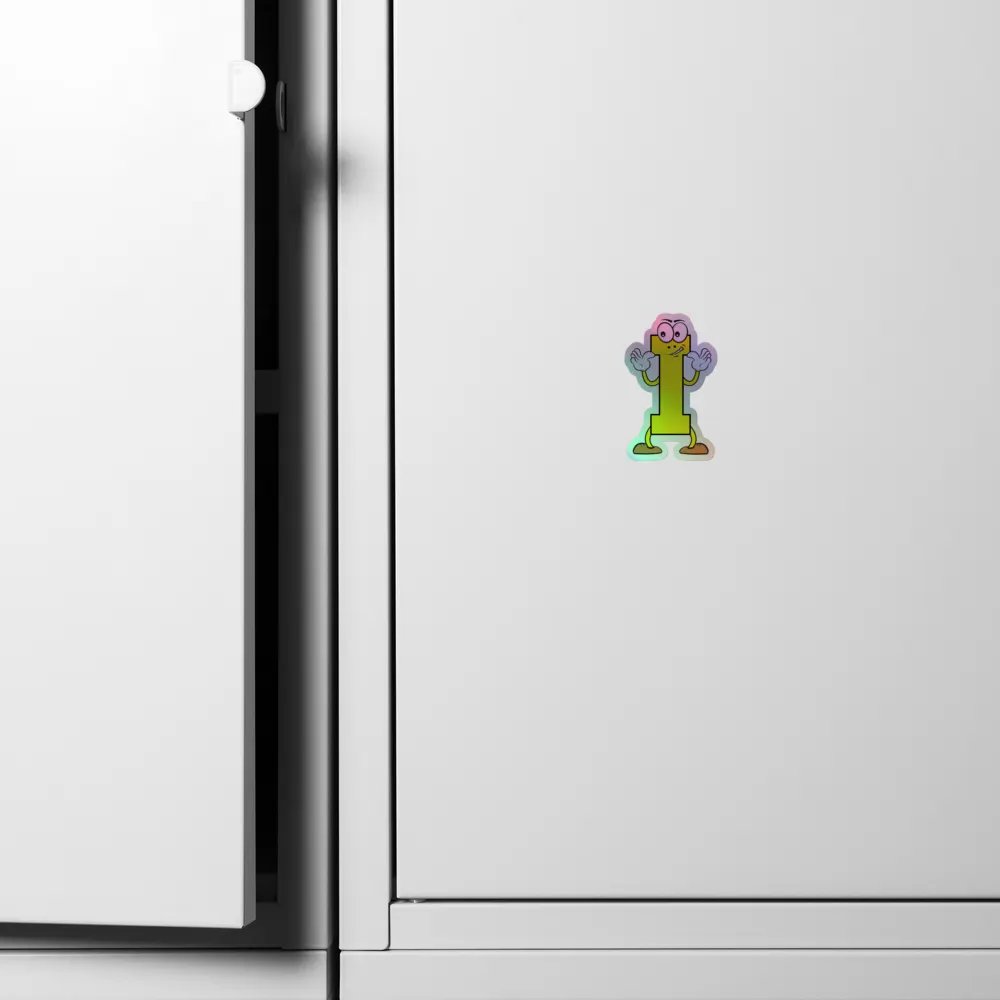I Holographic Cartoon Character Sticker product image (6)
