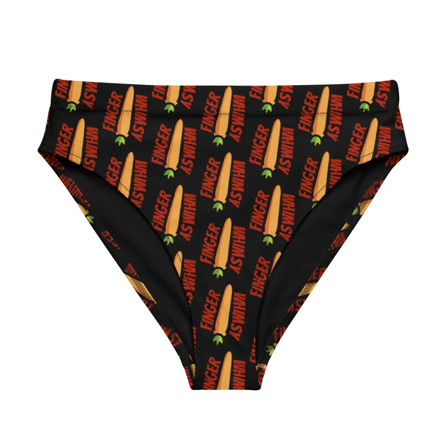 Finger Whimsy (BLK) High-Waisted Bikini Bottoms product image (5)