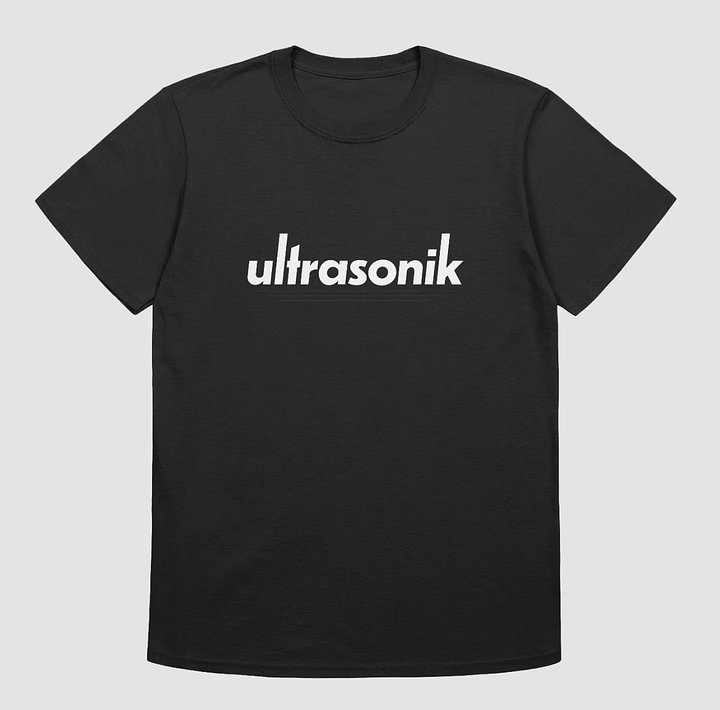 ultrasonik t-shirt (black with white logo) product image (1)