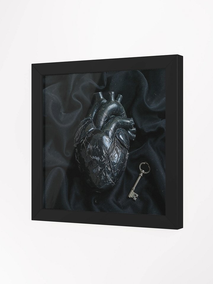 The Heart Locked in Obsidian Framed Print product image (9)