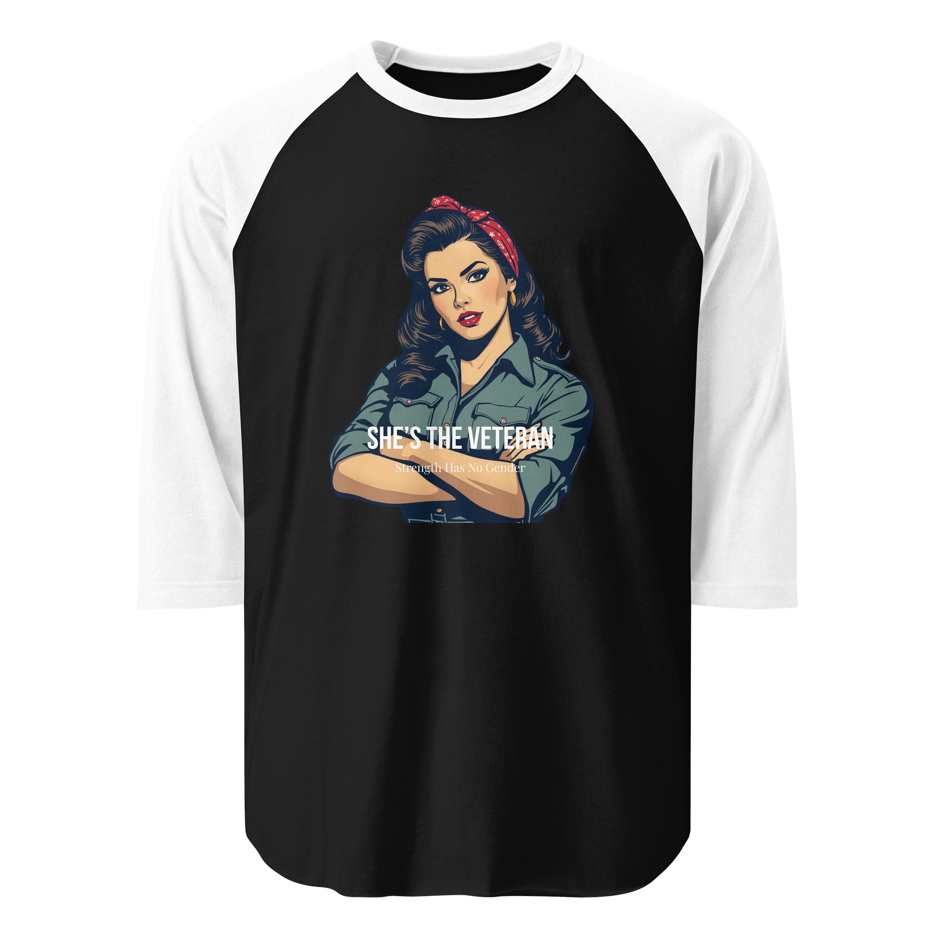She’s The Veteran Two-Tone T-Shirt product image (1)
