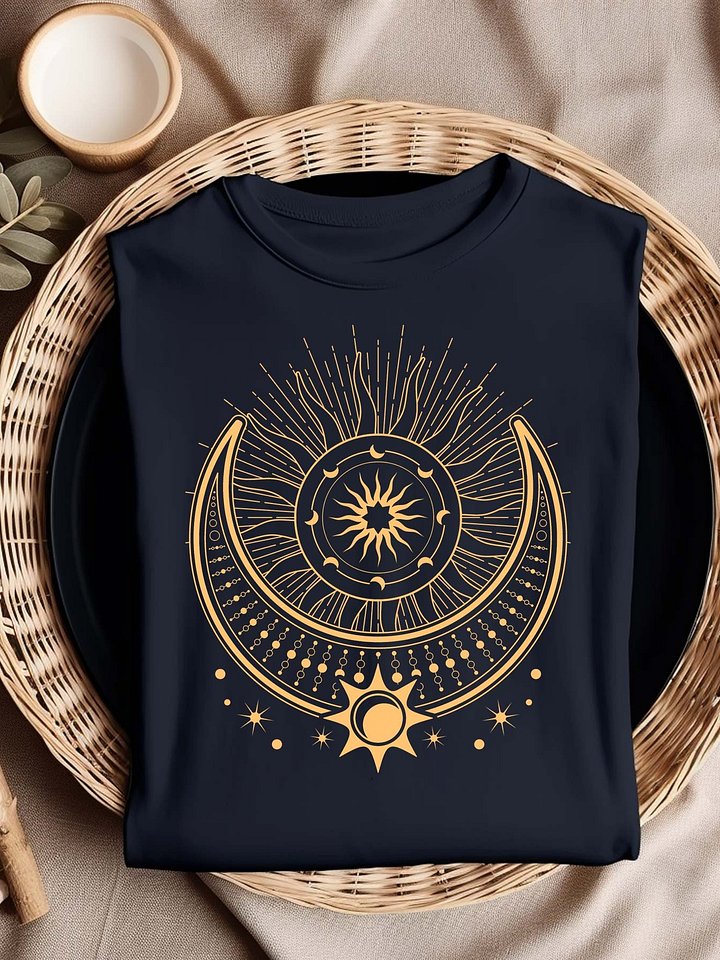 Moon and sunburst design - Tee product image (1)