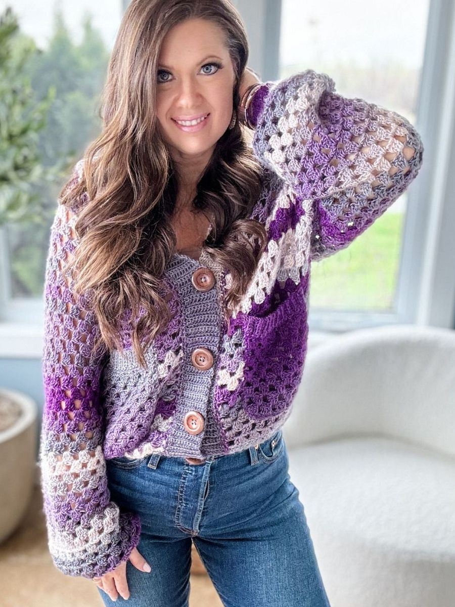 Granny Pop Hoodie Crochet Pattern product image (5)
