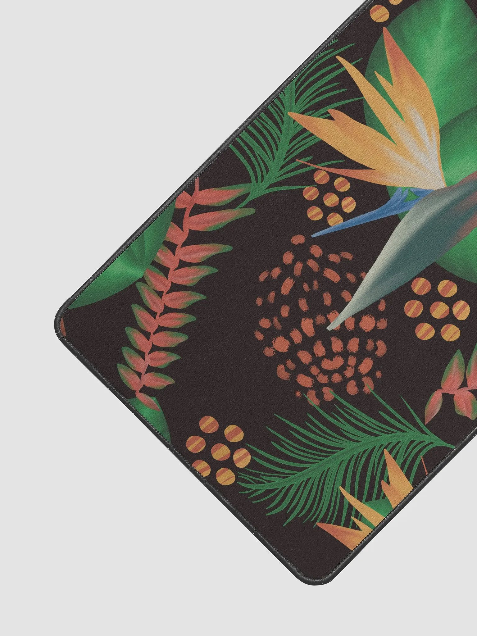 El Yunque Tropical Rainforest Black Floral Desk Pad product image (3)