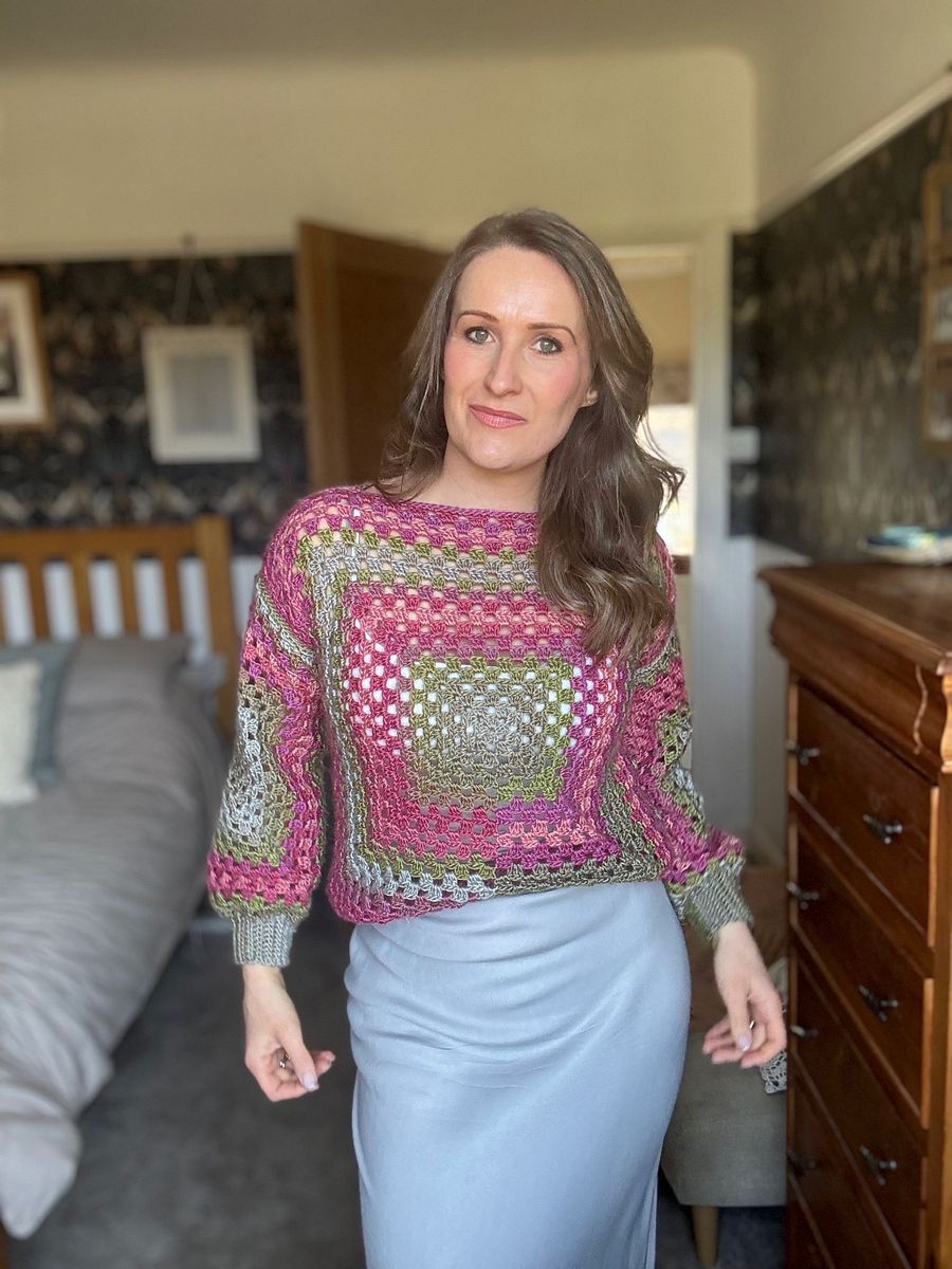 Crochet Granny Square Sweater Pattern Pdf Size Xs-5X (30-62" Chest) / Easy Crochet Pullover Pattern product image (9)