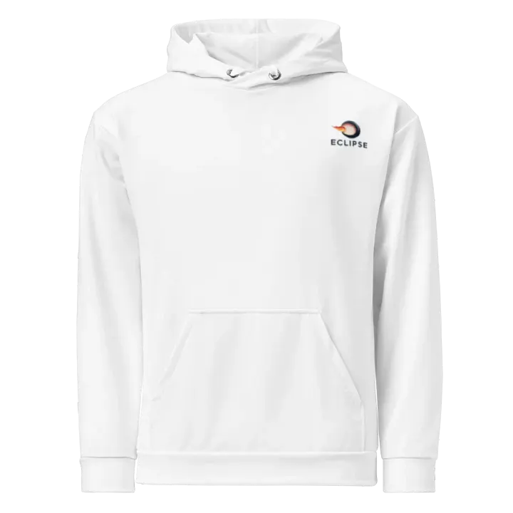 Eclipse Recycled Unisex Hoodie with Sun Design - White product image (1)