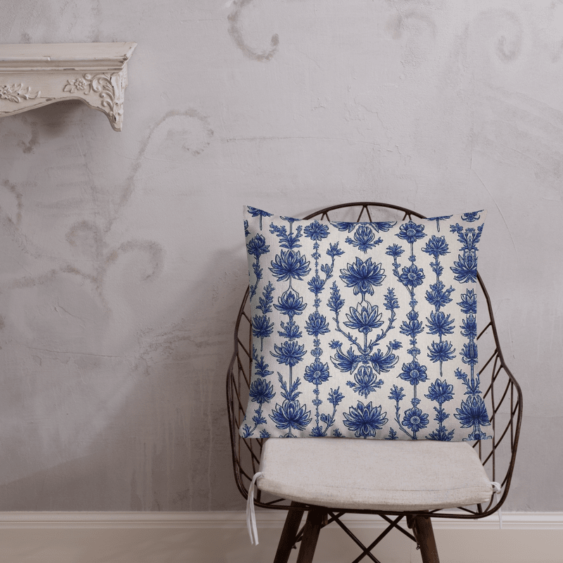 Thai Ikat Blue III Pillow 22" product image (2)