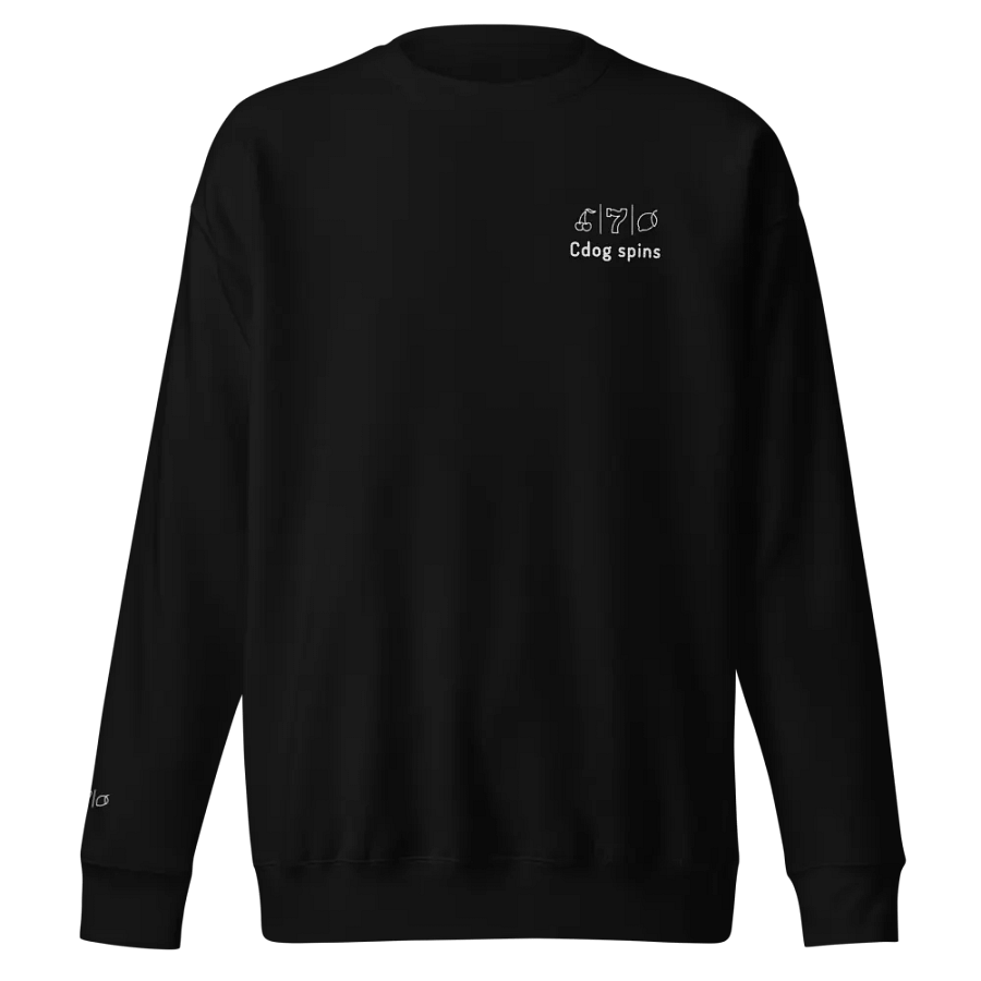 Cdog Spins Sweatshirt Embroided Black Full Logo product image (1)