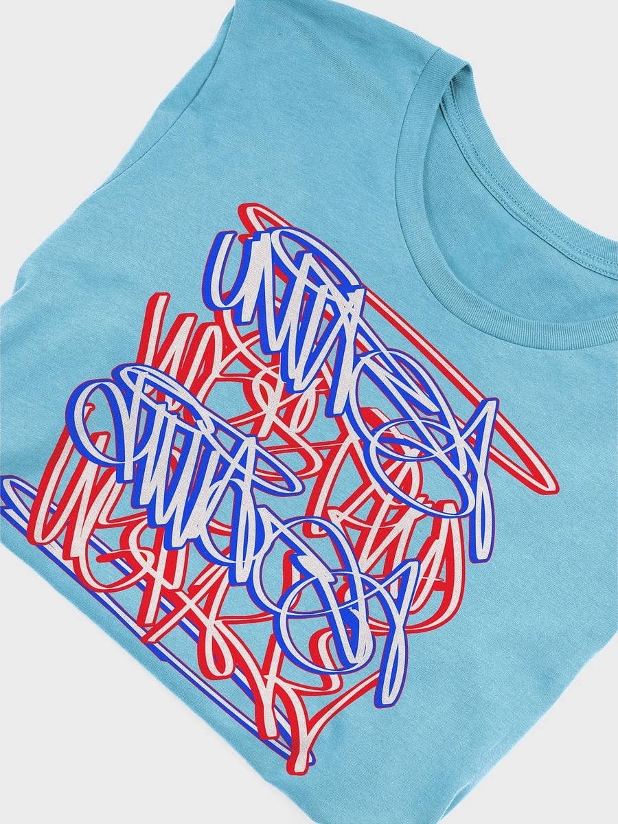 United We Stand, Divided We Fall (red, white, and blue graffiti), T-Shirt 01 product image (5)