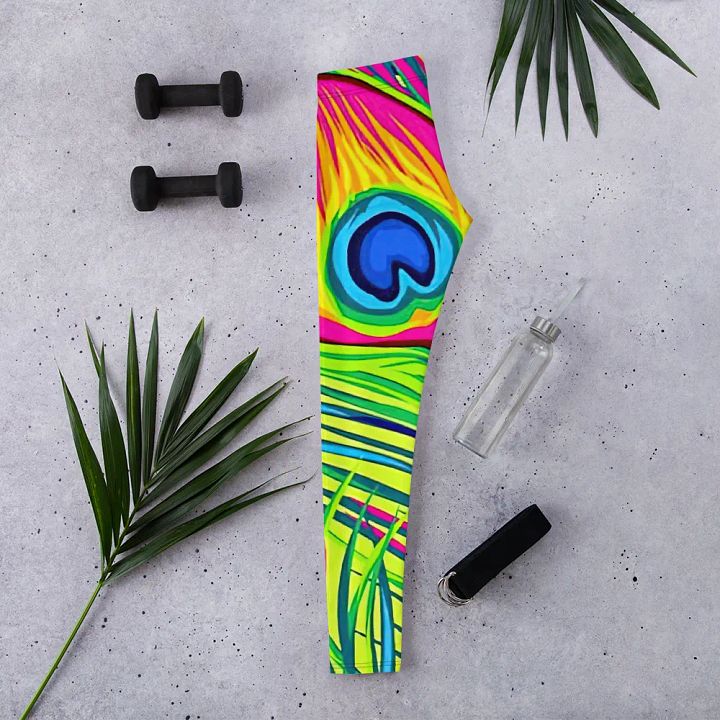 Peacock Feathers Fantasy Leggings product image (2)