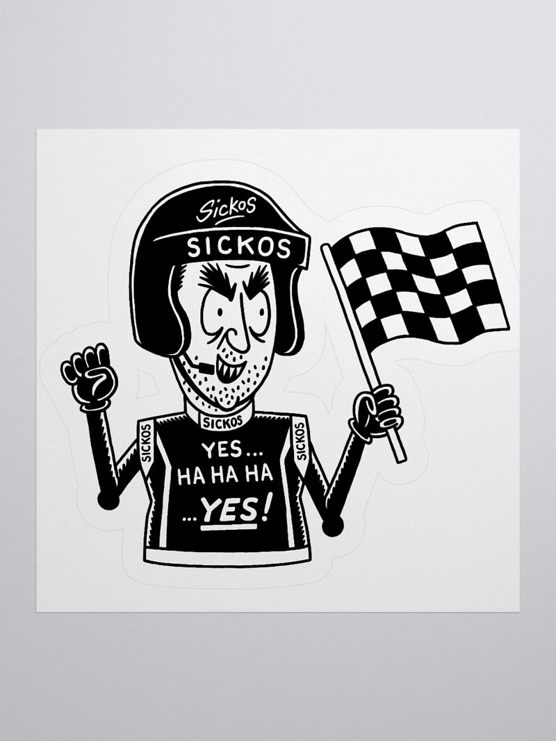 Sickos Racecar Driver Sticker (3 Sizes)