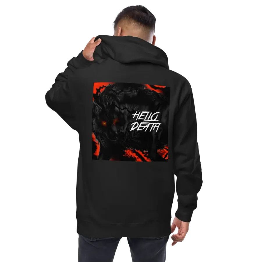 "Hello Death" Embroidered Zip Hoodie product image (1)