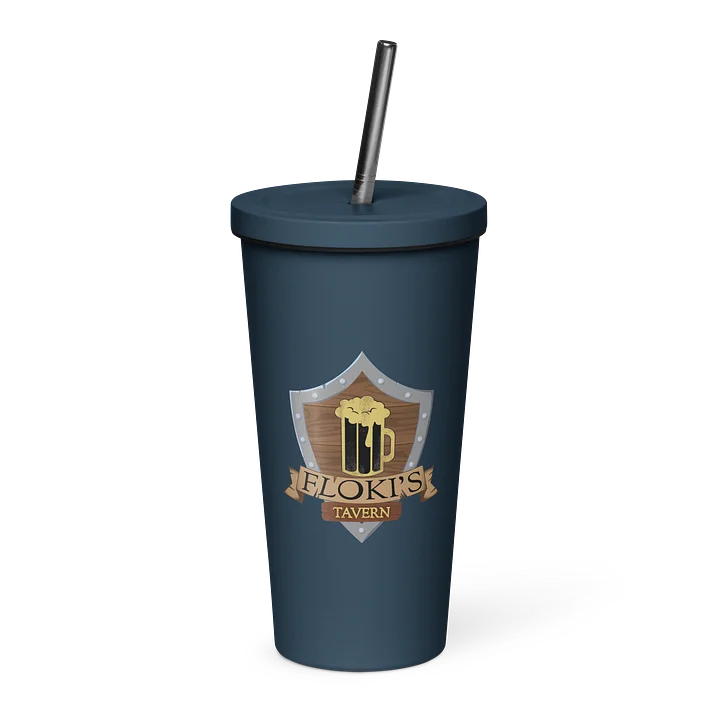 Floki's Tavern Insulated Tumbler with Straw - 20oz Stainless Steel product image (9)