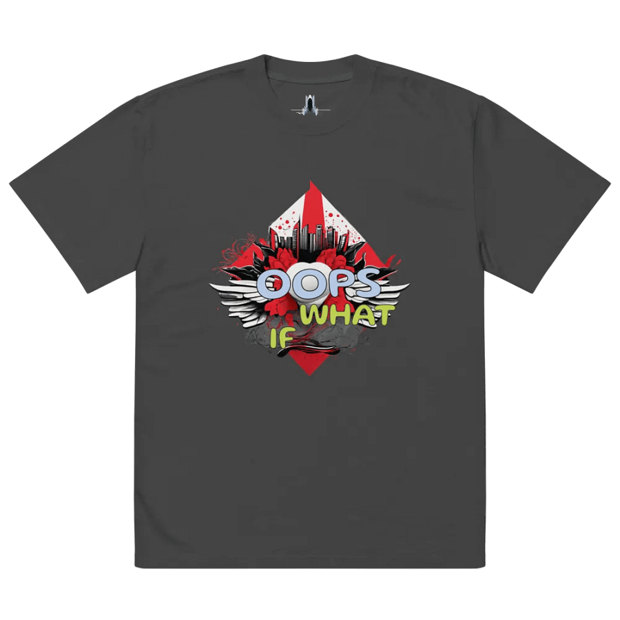 OOPS WHAT IF Tee, Vintage Faded Shirt, Bold Graphic Gift product image (2)