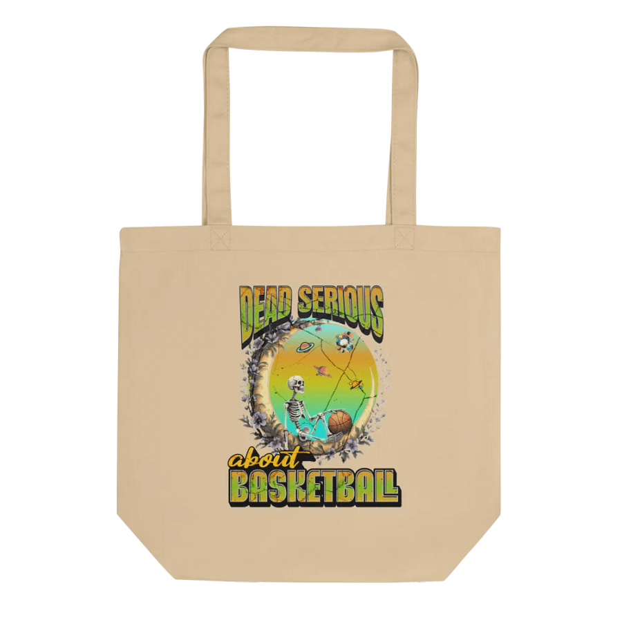 Dead Serious About Basketball Skeleton Cosmic Hoopster Eco Tote product image (1)