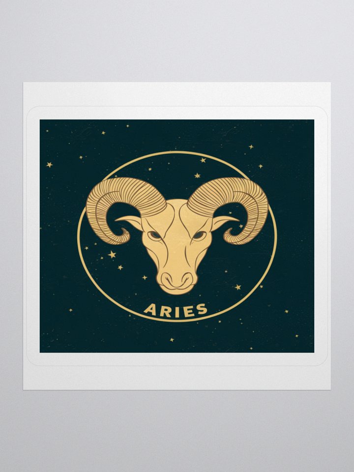 Aries Zodiac Kisscut Sticker - Exclusive Design by TDS Music product image (2)