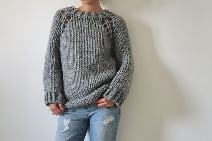 Super Chunky Raglan - Knit Sweater Pattern product image (1)