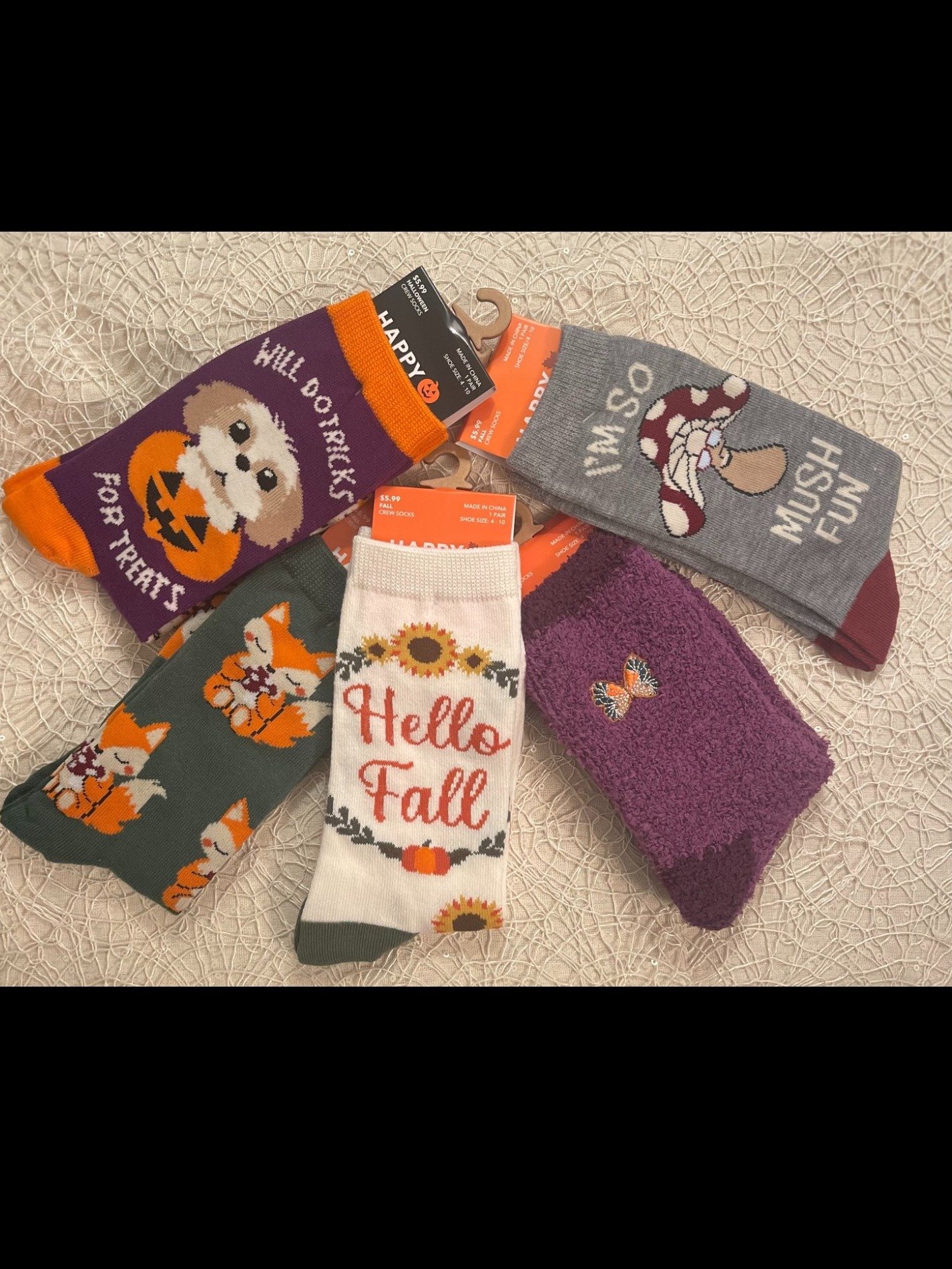 Butterfly Cozy Crew Socks product image (2)