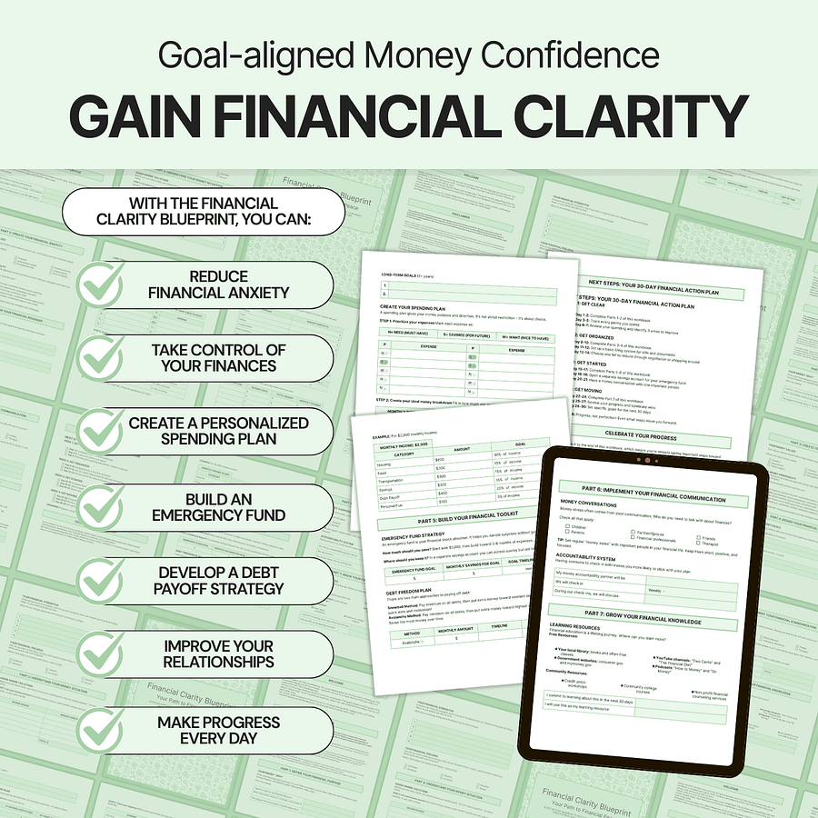 Financial Clarity Blueprint - Google Docs product image (5)