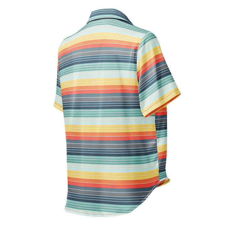 Stripey Short Sleeve Pajama Top in 70's Colors product image (2)