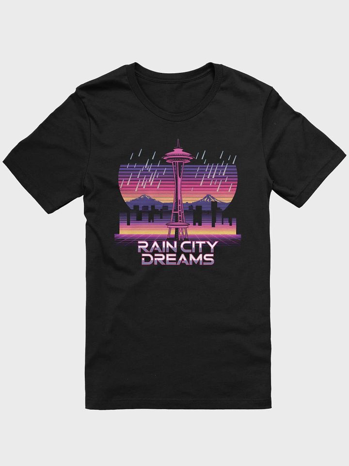 Rain City Dreams – Neon Seattle Vaporwave Tee product image (1)