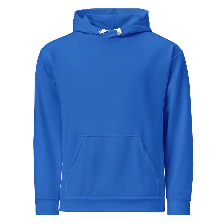 Plain Cobalt Blue Light Summer Unisex Recycled Polyester Heavyweight Premium Hoodie by Treasure Pie product image (1)