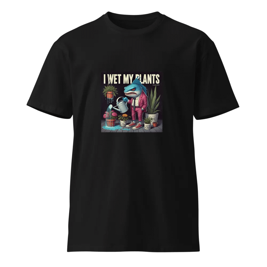 Whimsical Fish Plant Watering T-Shirt product image (1)