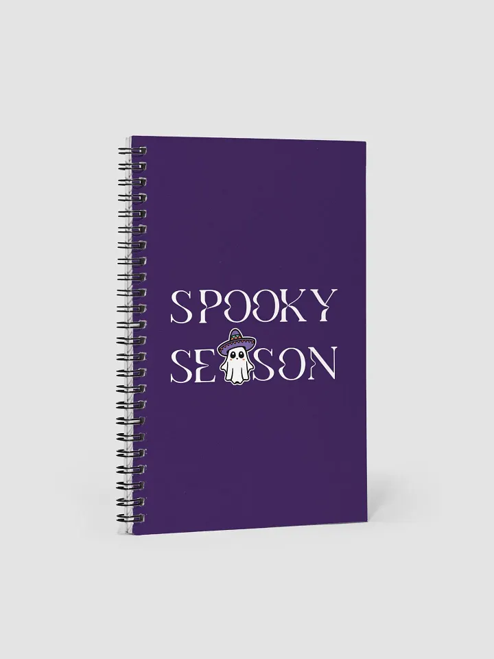 Spooky Season Sombrero Ghost Light Dotted Spiral Notebook product image (1)