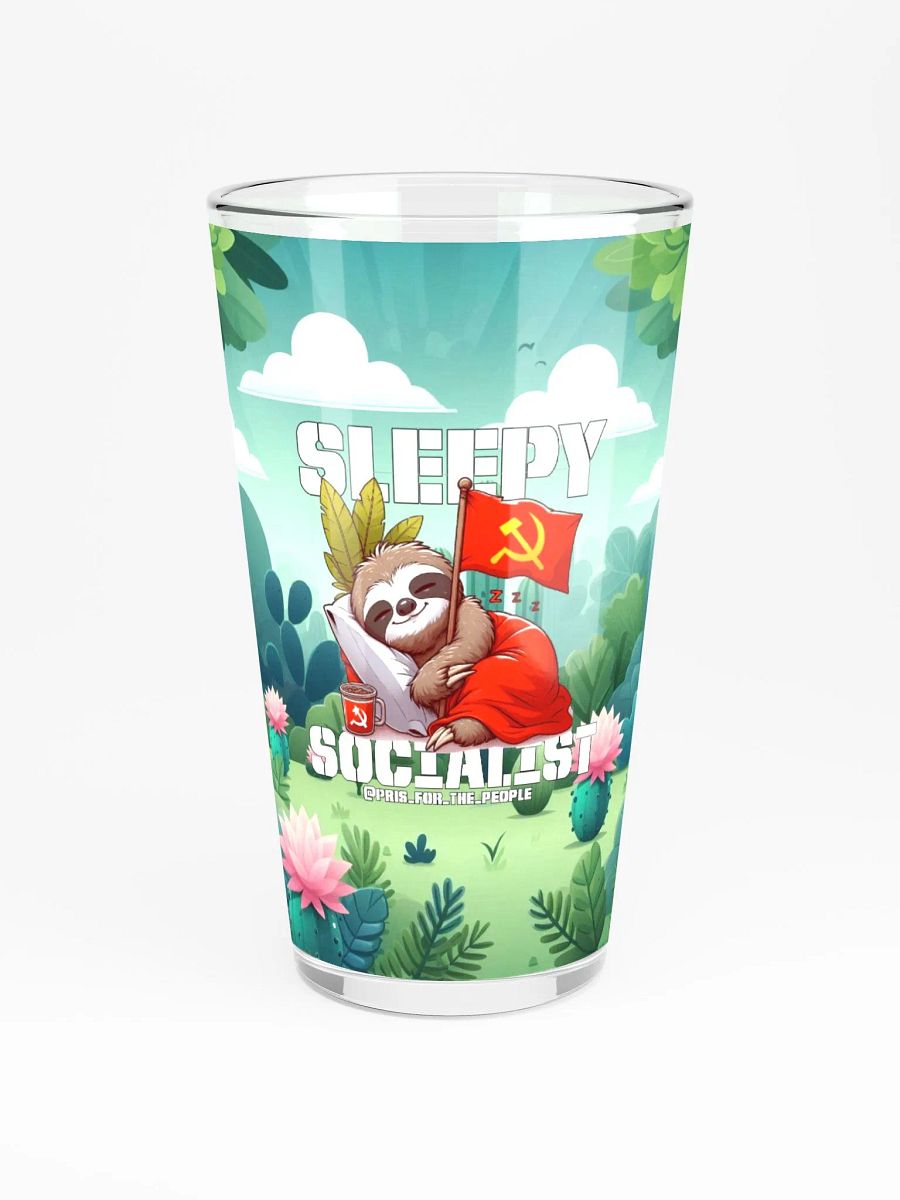 Sleepy Socialist Shaker Pint Glass product image (3)
