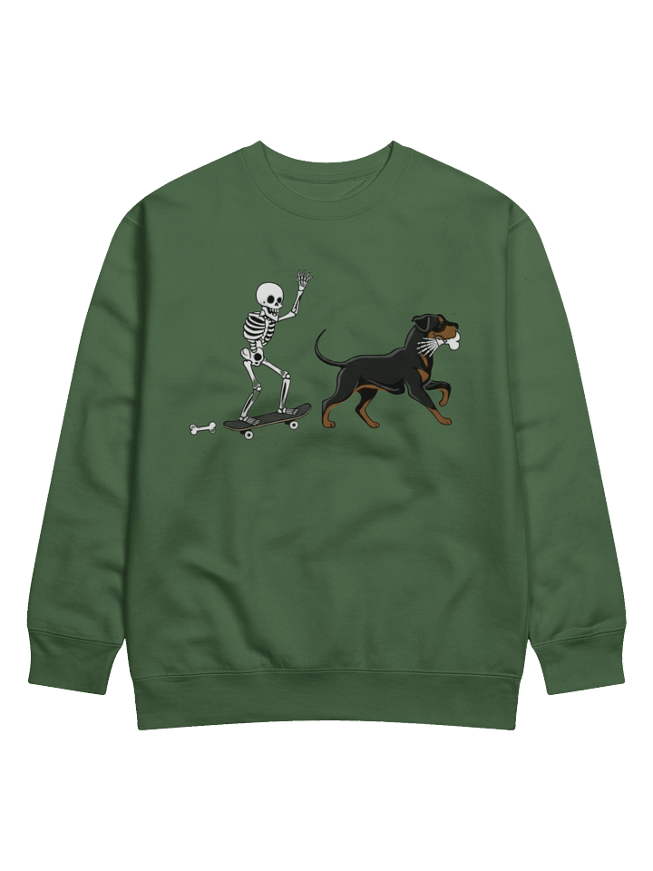 Skater Skeleton and a Rottweiler Sweatshirt product image (4)