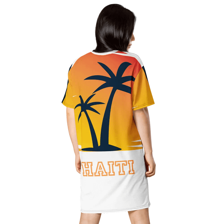Sunset Palm Paradise T-Shirt Dress product image (2)