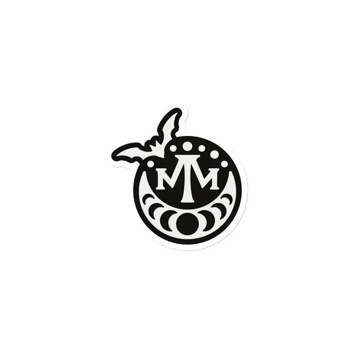MM 𝖇𝖆𝖙 𝖑𝖔𝖌𝖔 fridge magnet product image (1)