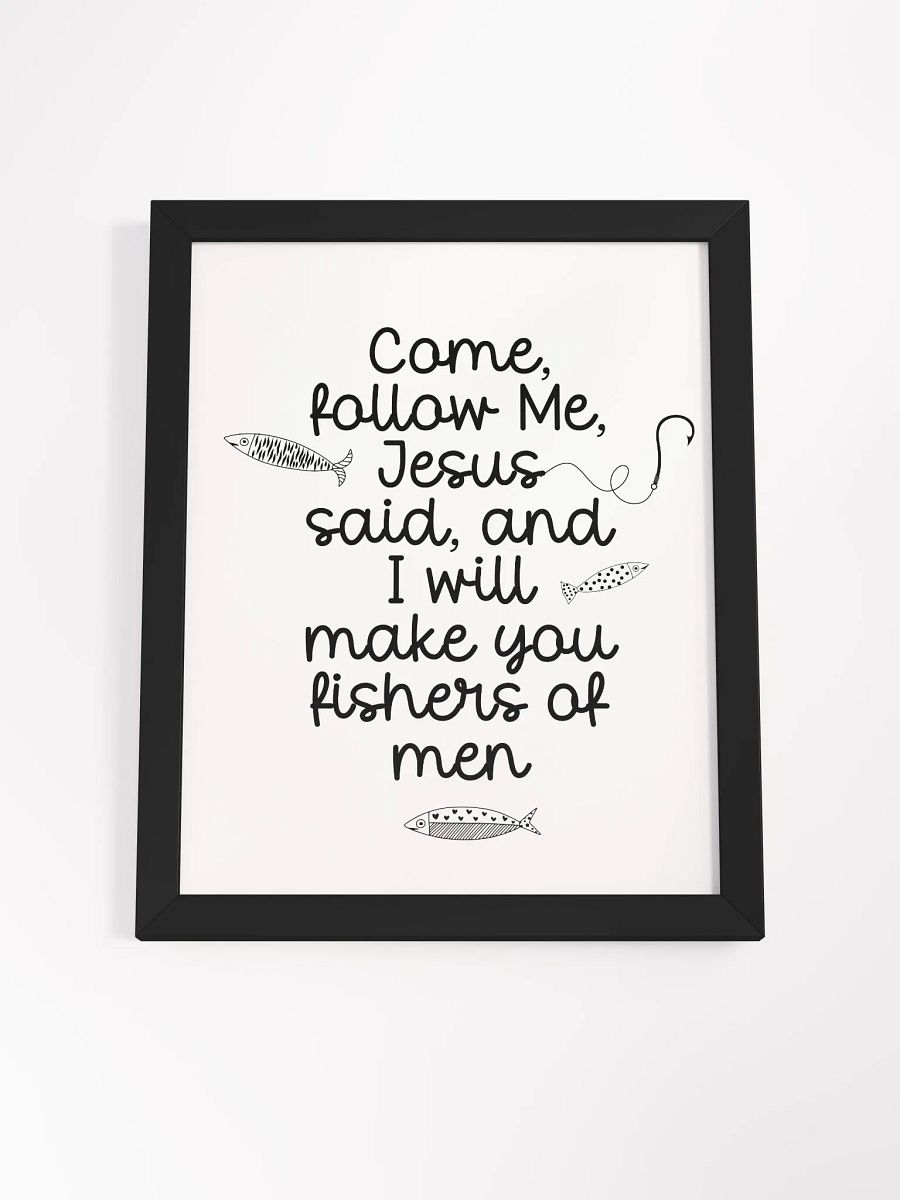 Follow Me, and I Will Make You Fishers of Men– Framed Scripture Wall Art product image (19)