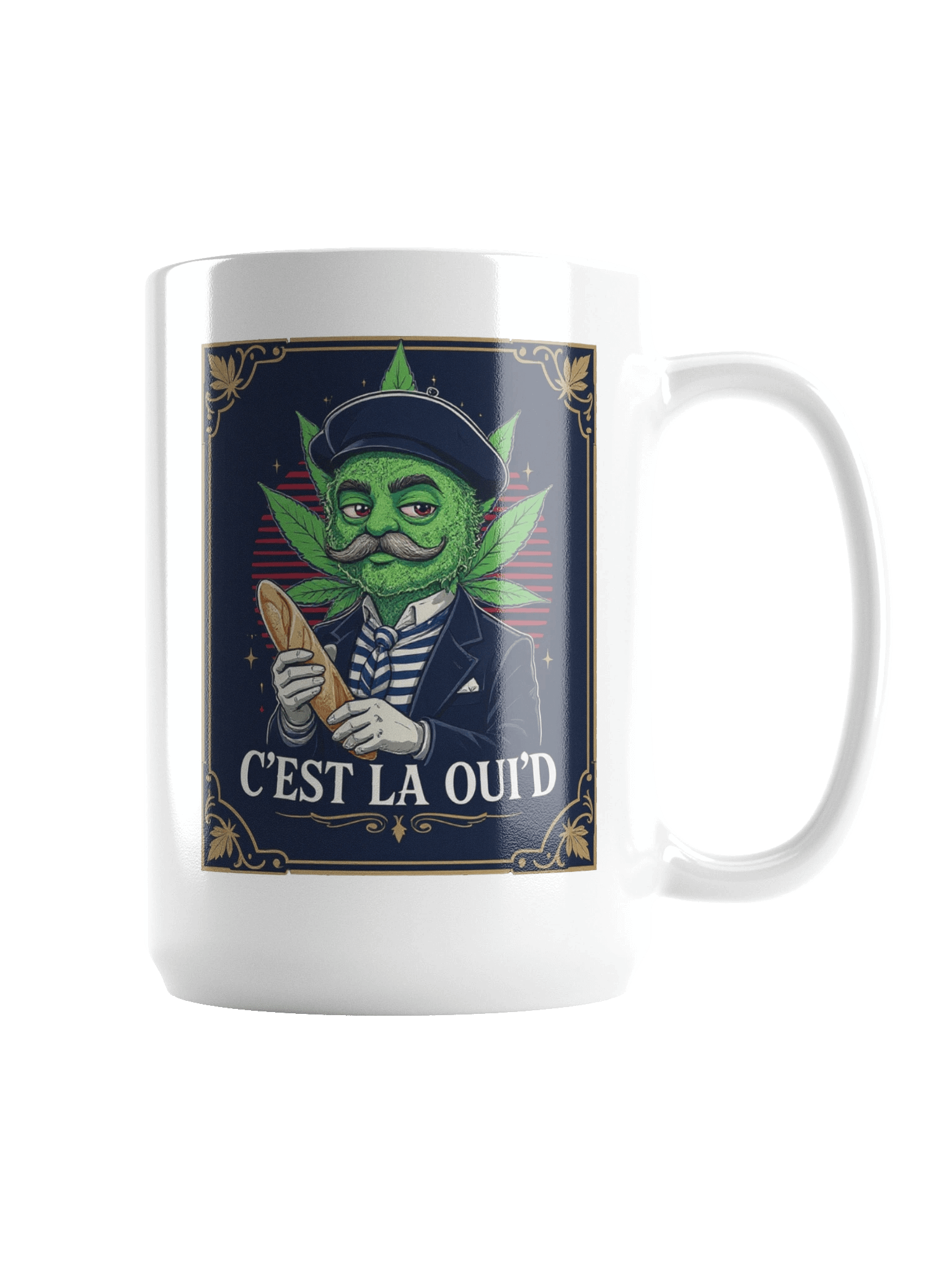 C'est La Oui'd Coffee Mug | Funny French Stoner Mug | 15oz Cannabis Weed Humor product image (2)