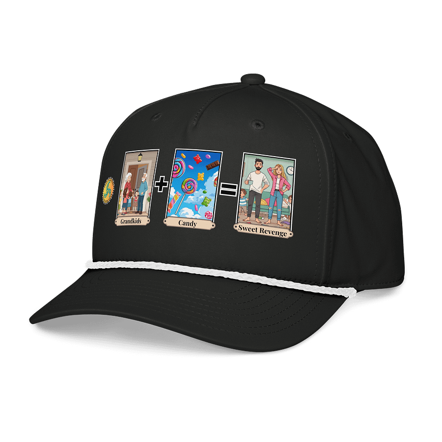 Grandkids + Candy = Sweet Revenge (Both) Richardson Five-Panel Classic Rope Cap product image (3)