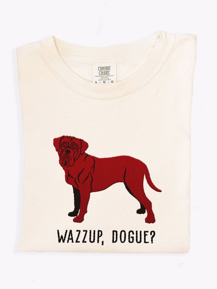 Wazzup, Dogue T-Shirt(Embroidered) of a Dogue de Bordeaux(Chocolate) product image (1)