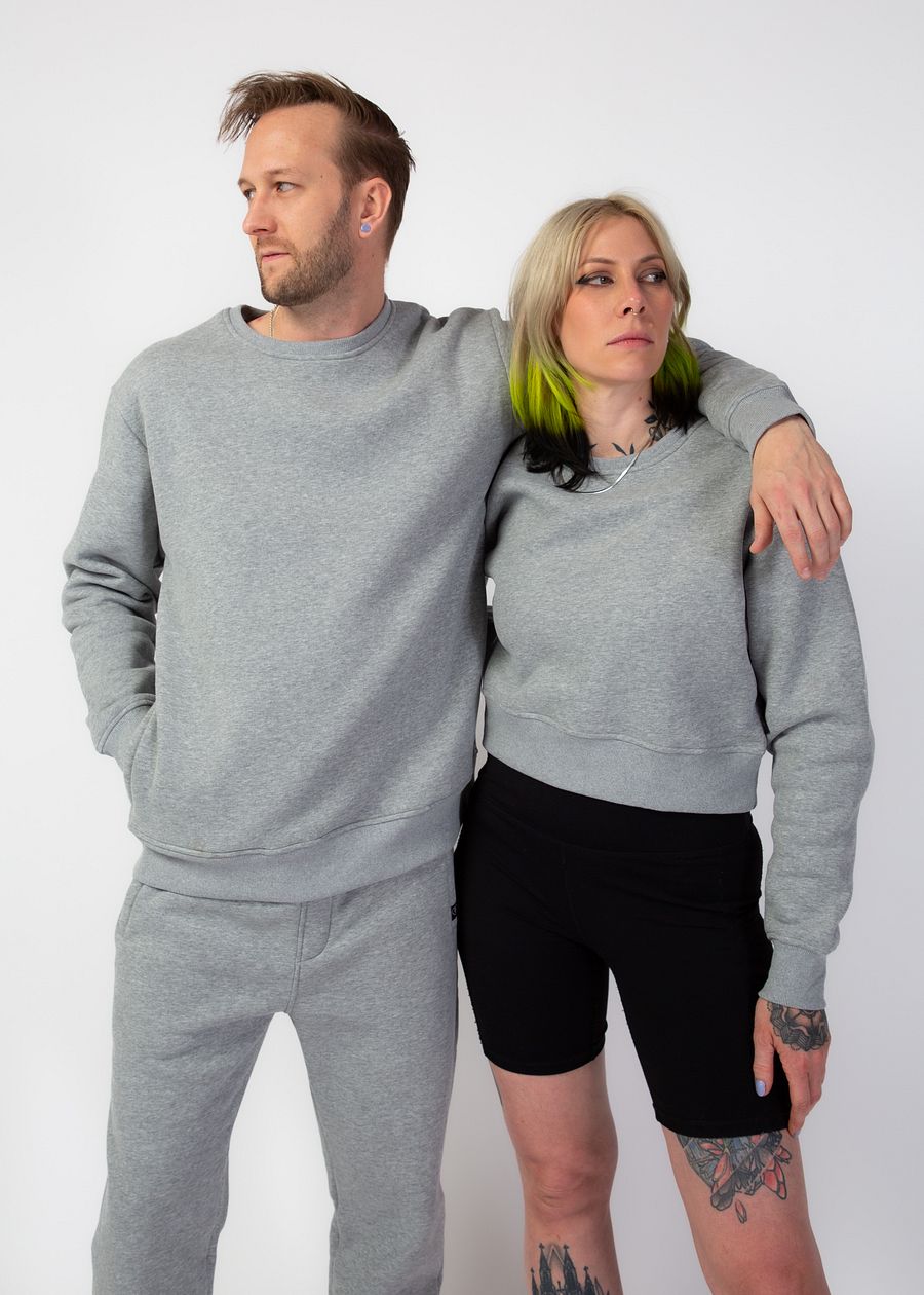 Heathered Fog Cropped Crewneck product image (10)