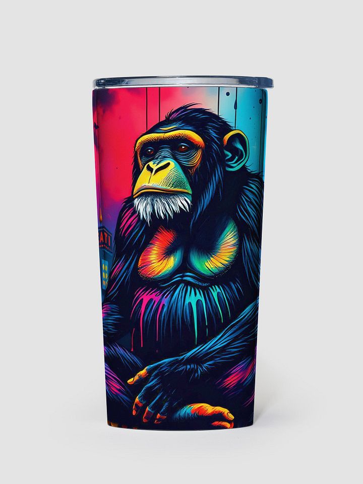Neon Serenity Chimpanzee Tumbler product image (1)