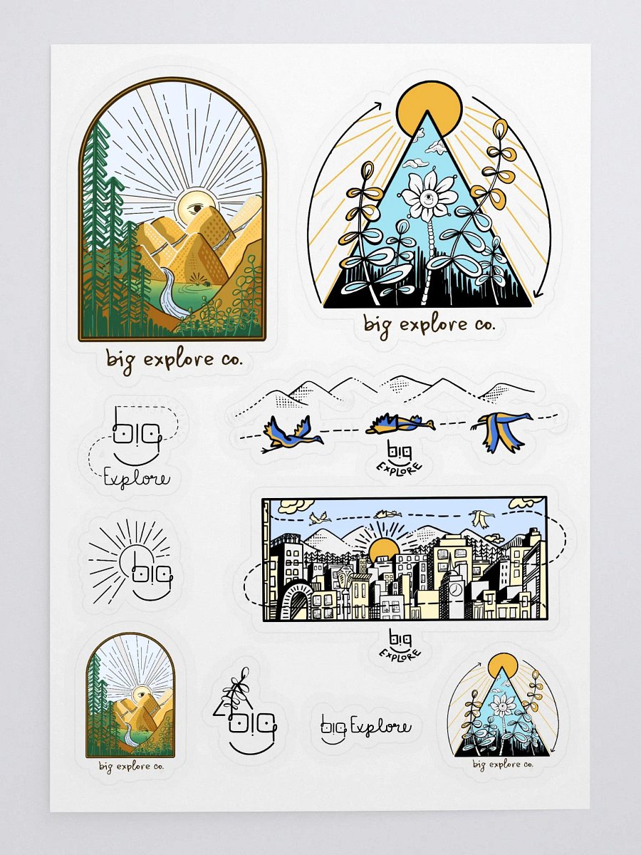 Big Explore Sticker Pack (10 stickers) product image (3)