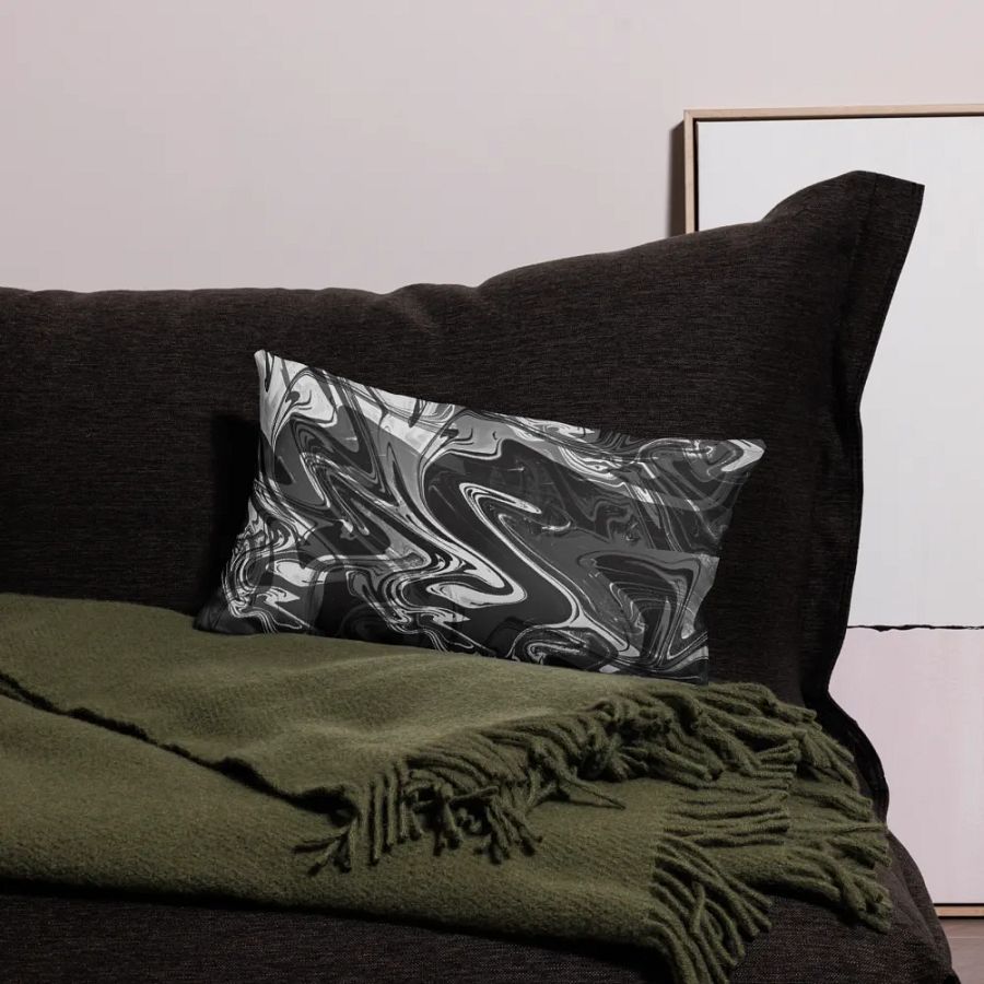 Flowing Monochrome Dreams Pillow Case product image (19)