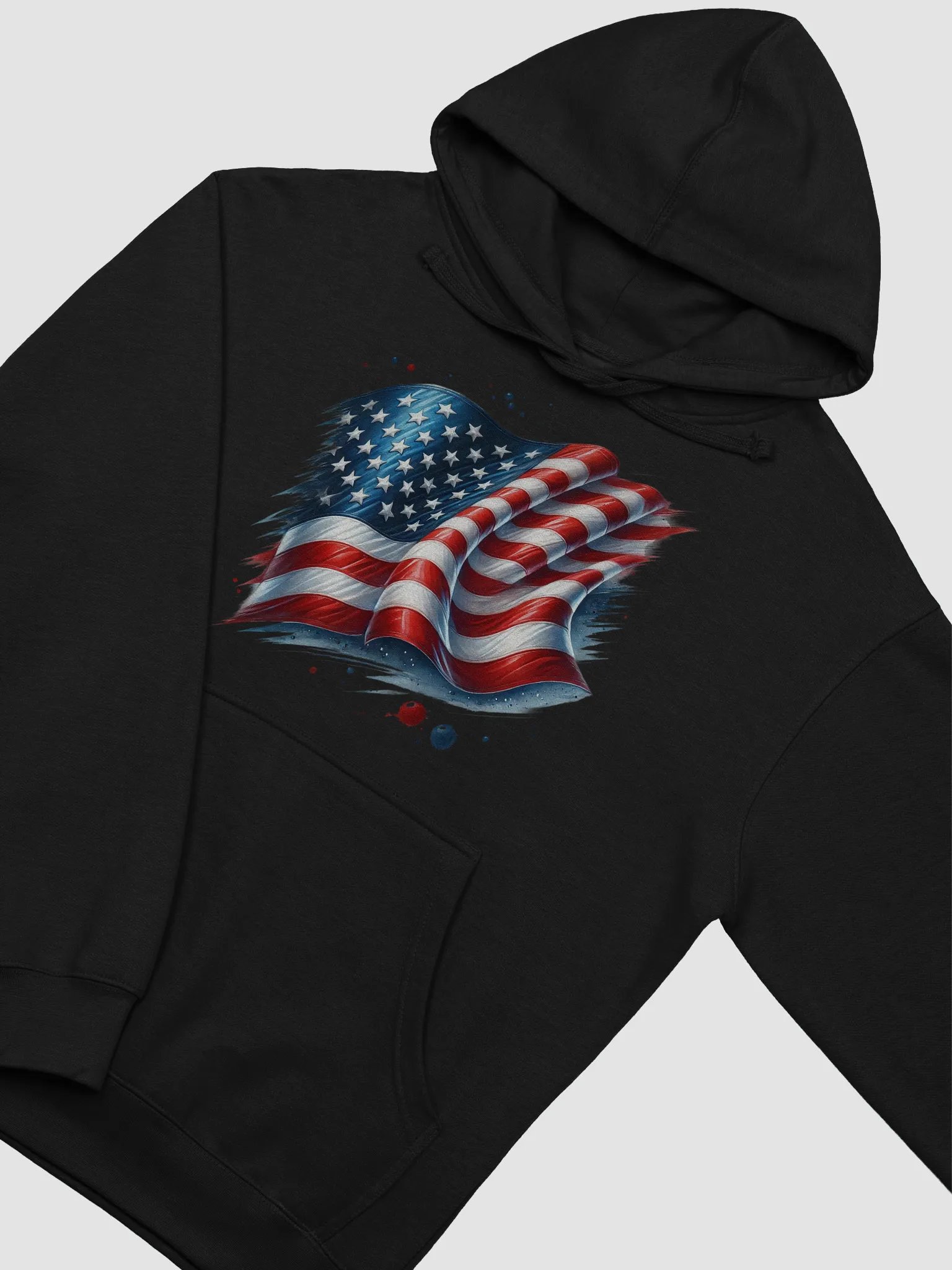 Patriotic Painterly Flag Hoodie product image (21)