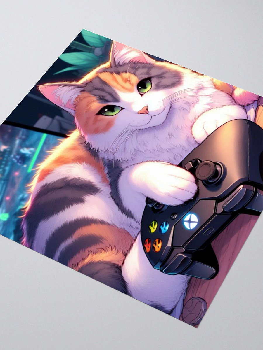 Game Cat Kiss Cut Stickers product image (3)