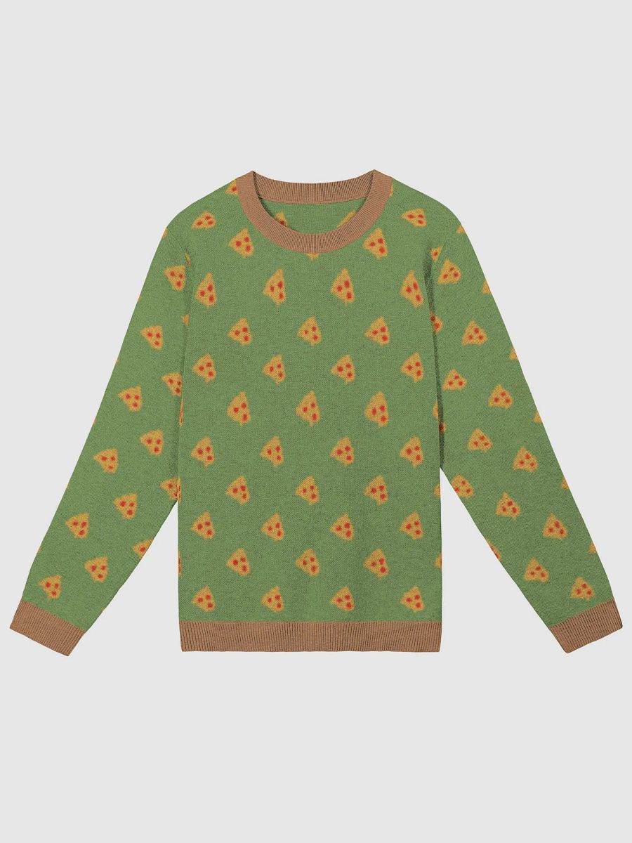 Green All Over Pizza - Knit Crewneck Sweater product image (1)