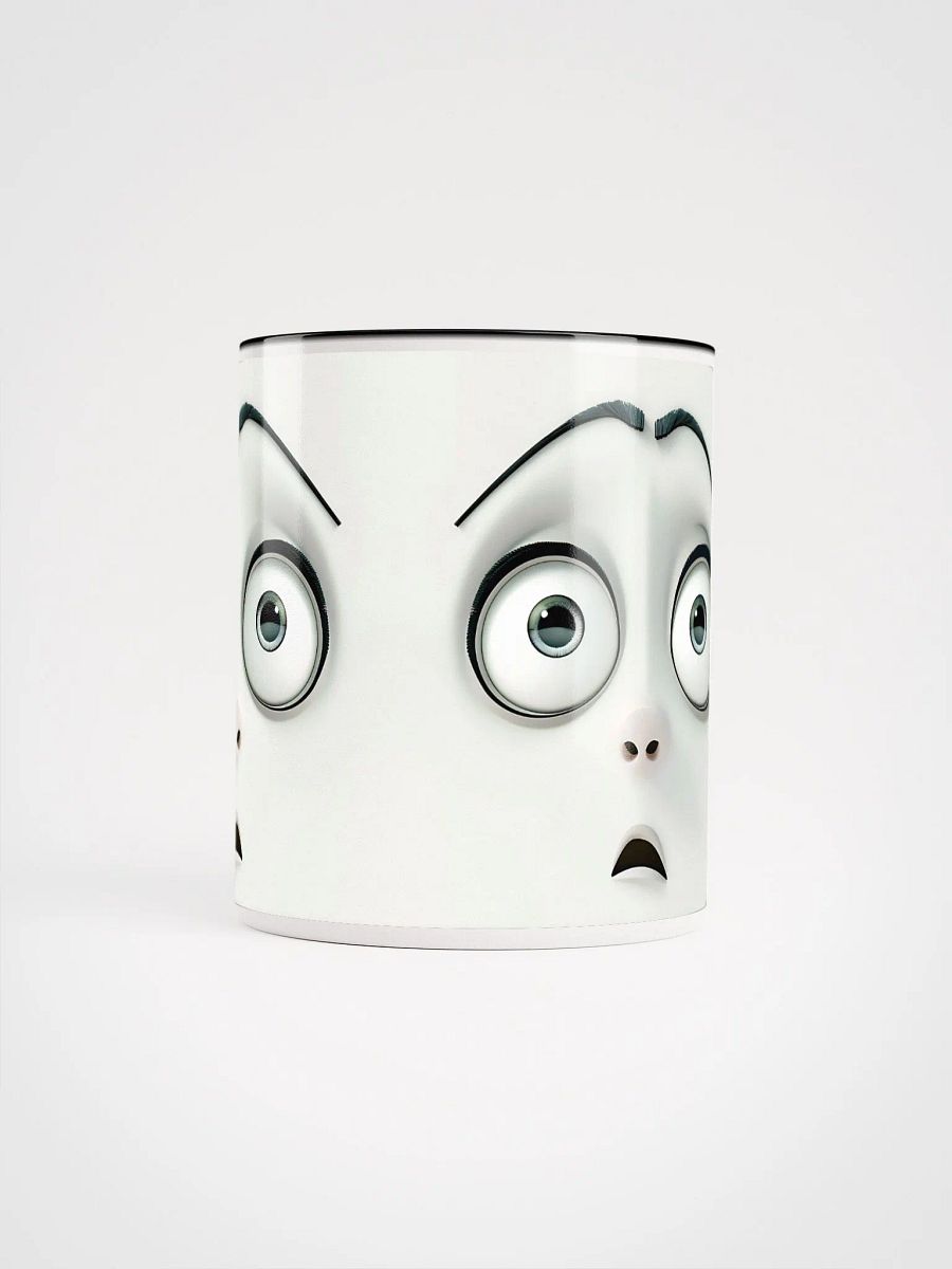 Worried Cartoon Face Mug: Add Whimsy to Your Morning Brew! product image (9)