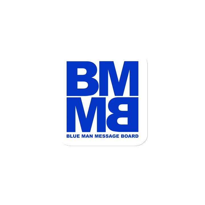 Blue Man Message Board Logo Die Cut Magnet product image (2)
